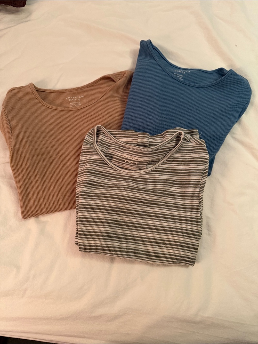 American Eagle Outfitters Waffle-Knit Top - Mauve Brown
